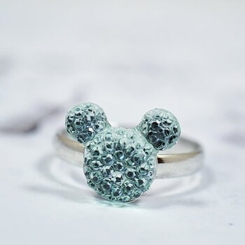 Strass Barnring, Mickey, Mint - Busy Lizzie