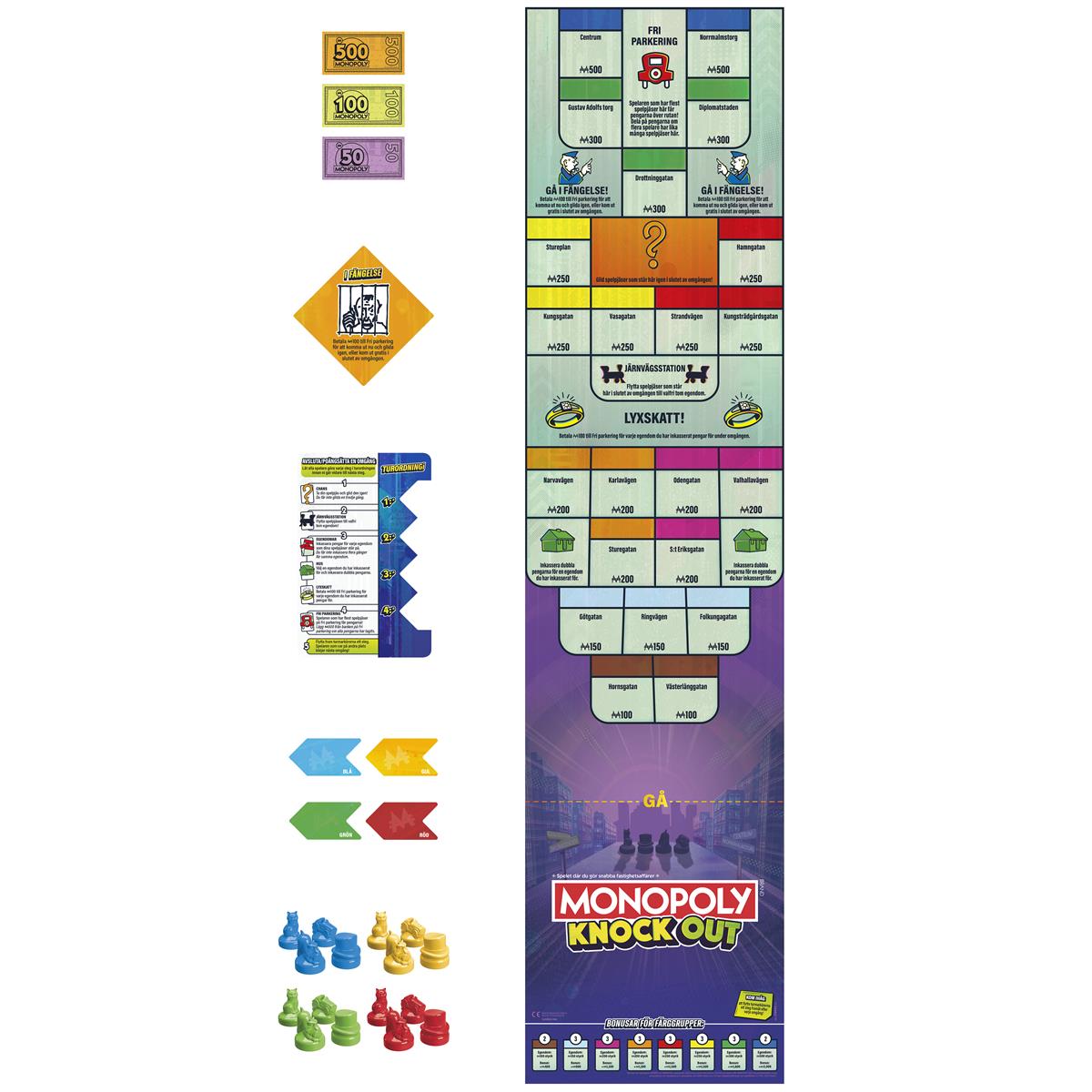 Monopoly Knockout, Svensk version - 7