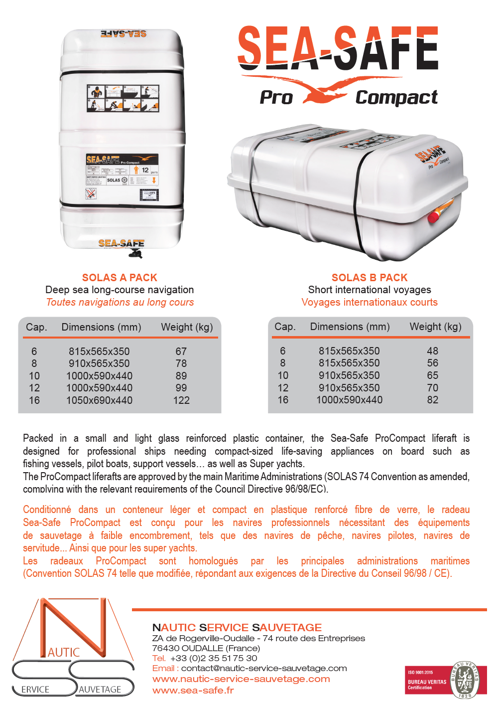  Sea-Safe Livflotte PRO Compact SOLAS - 3