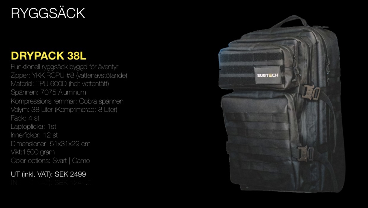 Subtech Ryggsäck 38L 