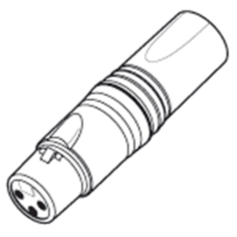 XLR hane/hona adapter till andra sensorer ASD-2