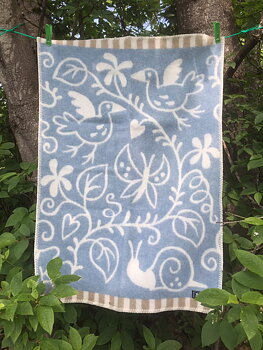 Kerstin Landström - Childrens blanket Little Snail Blue