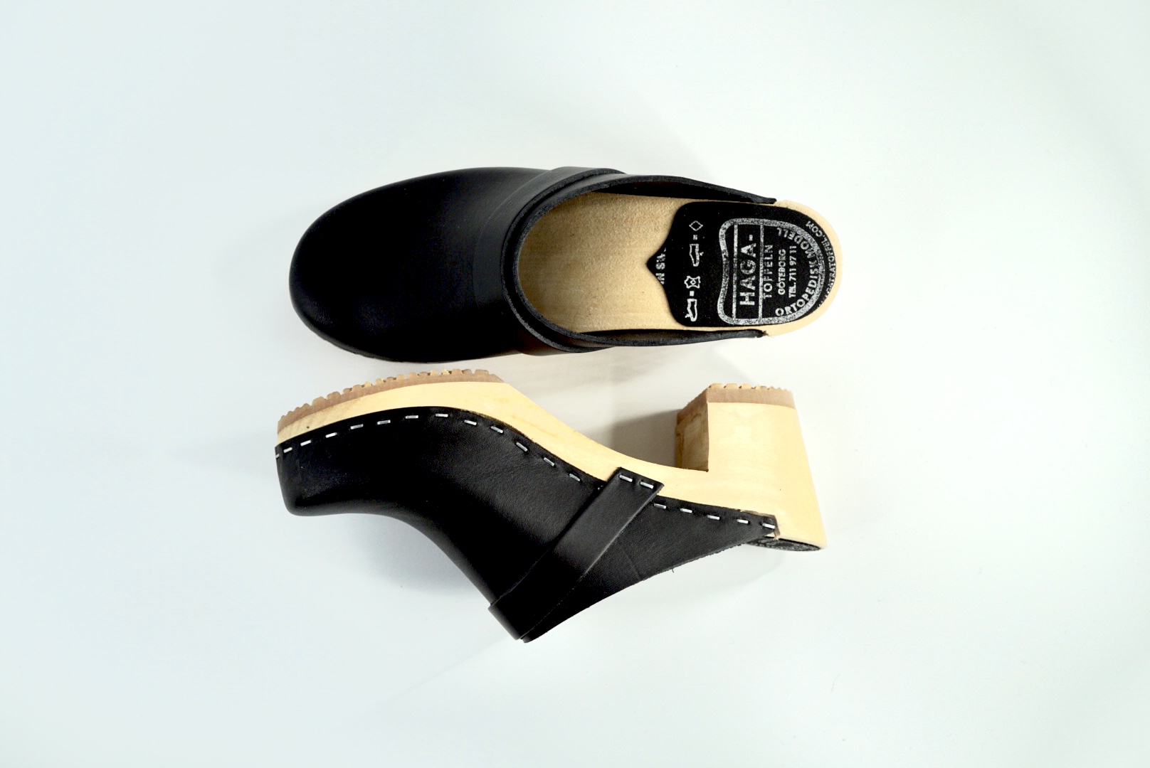 HagaToffeln - Clog Lotta Black Vegetable tanned - 2