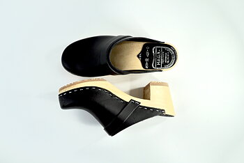 HagaToffeln - Clog Lotta Black Vegetable tanned