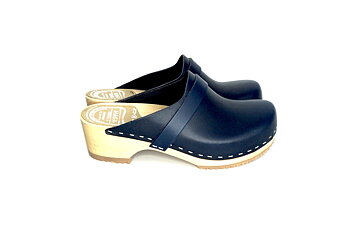 HagaToffeln - Clog Classic Blue Vegetable Tanned  Leather