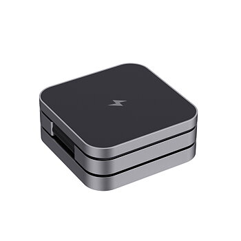 Terra 3 i 1 15W vikbar laddare i RCS återvunnet aluminium