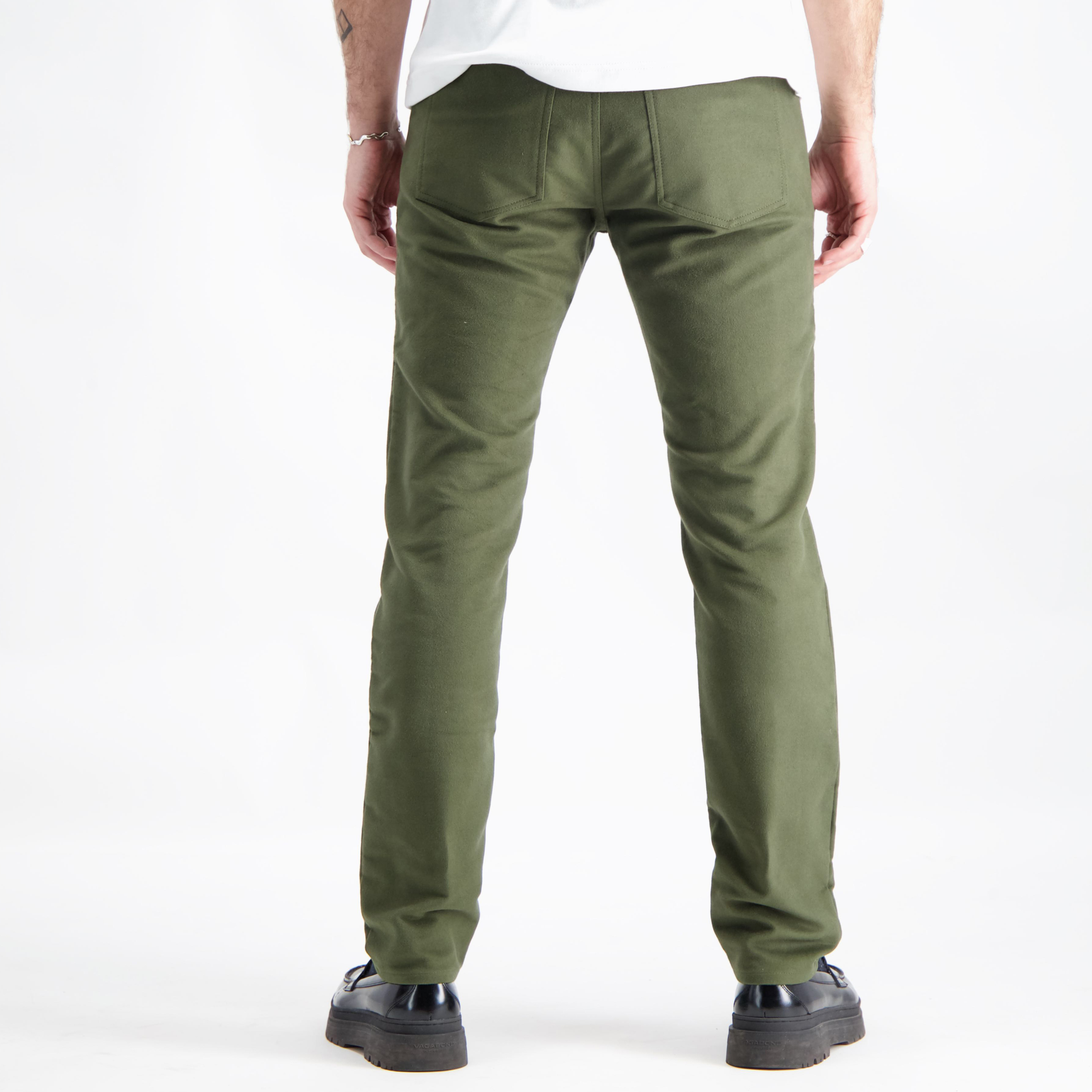 JV001 Mollskinnsjeans olivgrön  - 3