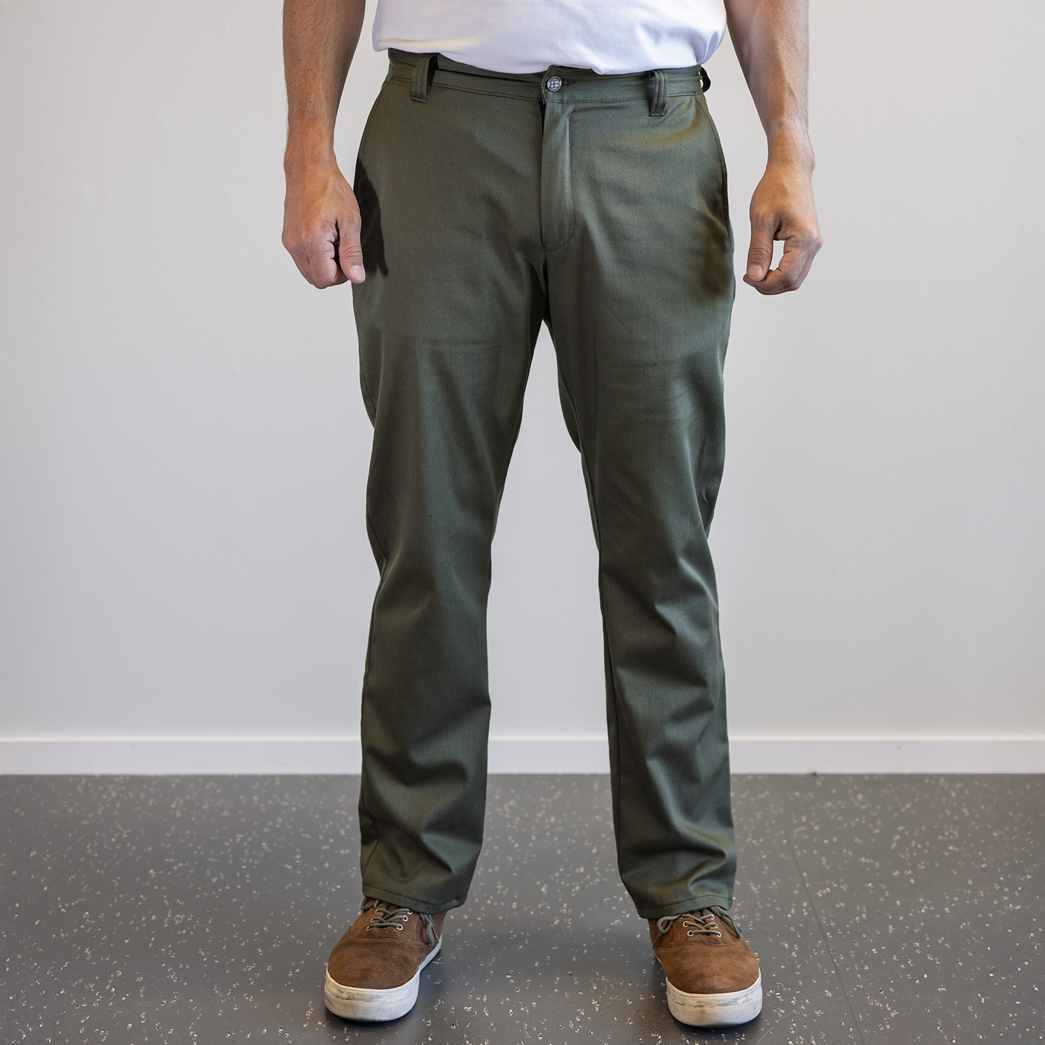 Swedish lightweight chinos regular 100% cotton army green/olive - 3