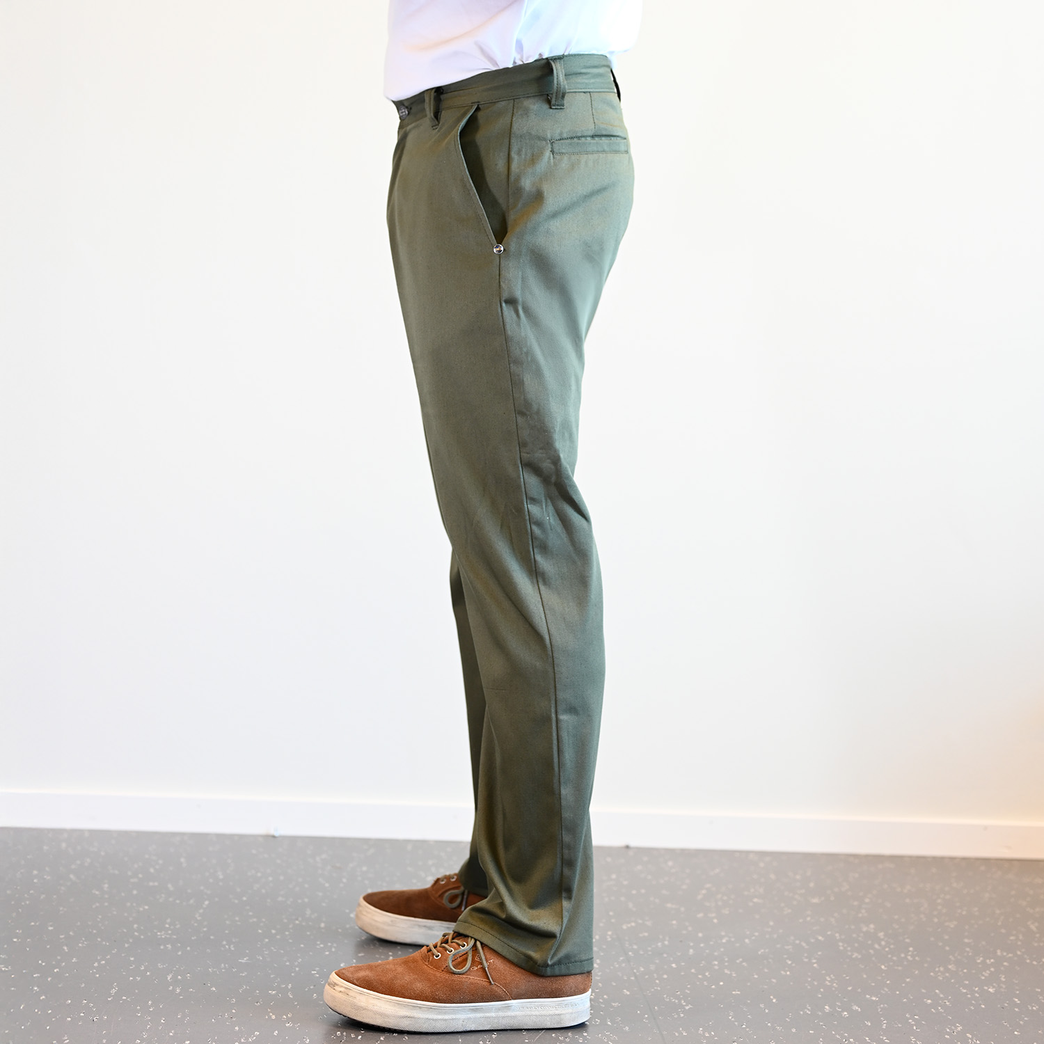 Swedish lightweight chinos regular 100% cotton army green/olive - 5