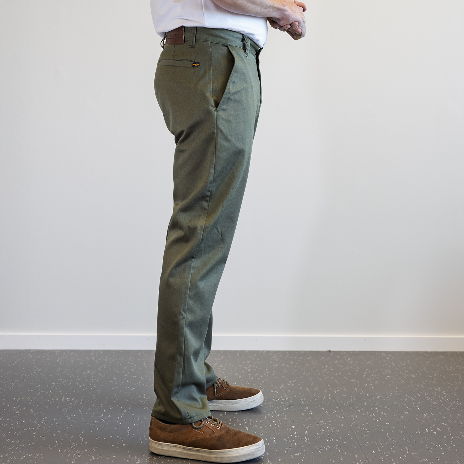 Swedish lightweight chinos regular 100% cotton army green/olive - 4