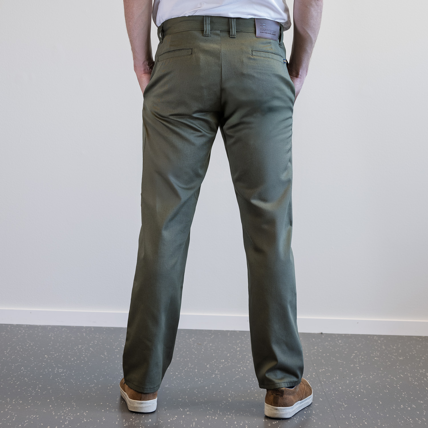 Swedish lightweight chinos regular 100% cotton army green/olive - 6