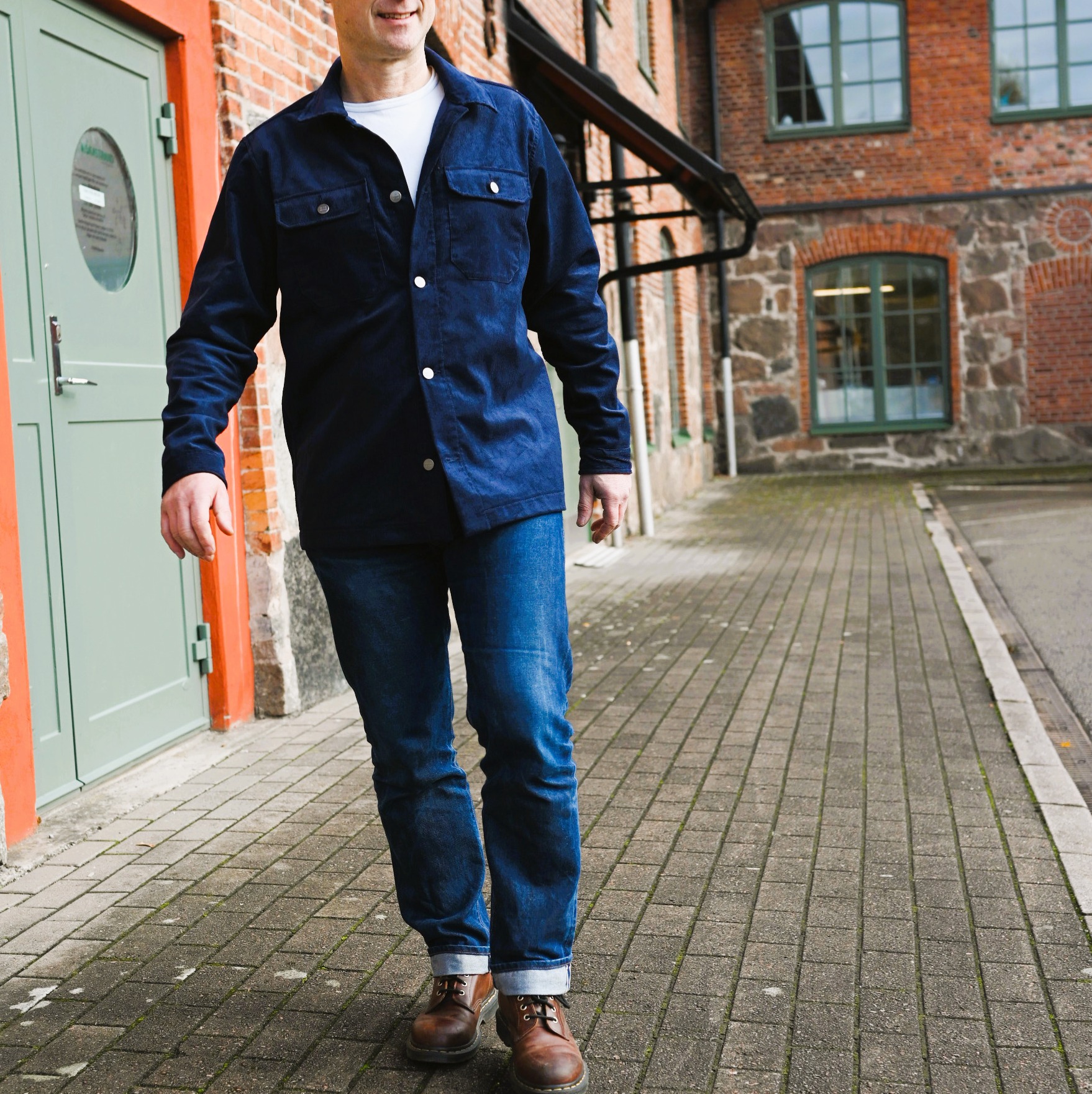 Overshirt navy cord  